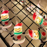 New LED Lighting Chain Christmas Tree Snowman Old Man Halloween Day Atmosphere Decoration