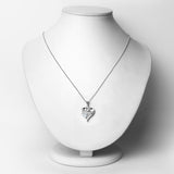 0.54 Carat Genuine Blue Topaz and White Topaz .925 Sterling Silver Pendant