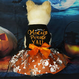 Pet Clothes Halloween Dog Cat Party Decoration Halloween Skull Black Costume