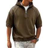 Sports Hoodie With A Half-zip And Hood