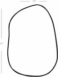 Modern Asymmetrical Wall Mirror – Squiggly MDF Wood Artistic Design