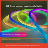 Flexible Textured Flowing, Iridescent Smart Luminous Neon Light Strip