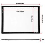 A3 Light Pad A3 LED Tracing Pad Ultra-Thin Drawing Pad Adjustable Brightness