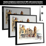 A3 Light Pad A3 LED Tracing Pad Ultra-Thin Drawing Pad Adjustable Brightness
