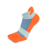 Ear-lifting five-finger socks-Orange-Size L-Cotton-1 pair