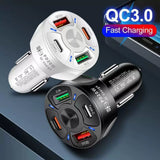 2-USB 2-PD Car Cigarette Lighter Plug Charger