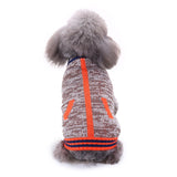 Pet Bone Stripe High Neck Christmas Sweater