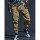 Mens Slim-fit Multi-pocket Work Trousers
