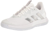 adidas Womens SoleMatch Control Sneaker White/Silver Metallic/Grey One 6.5