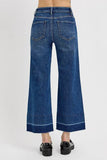 RISEN Full Size Tummy Control High Rise Crop Wide Hem Jeans Plus Size