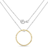 0.30 Carat Genuine Diamond Yellow .925 Sterling Silver Pendant