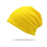 Solid-color Double-layer Pullover Beanie Thin Style