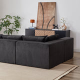 104-Inch Corduroy  Modular L Shaped Sectional Sofa,Luxury Floor Couch Set,Upholstered Indoor Furniture,Foam-Filled Compressed Sofa for Living Room,Bedroom,4 PC Free Combination