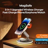 Multifunctional Wireless Desktop W90 3-in-1 Charger With Light