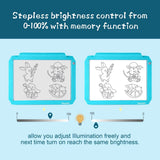 A4 Led Tracing Light Pad Box Memory Function Drawing Sketching Animation