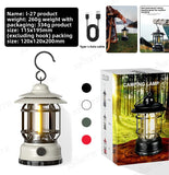 Camping Light, Ambient Light, Flame Camping Lamp, Tent Retro Hurricane Lamp