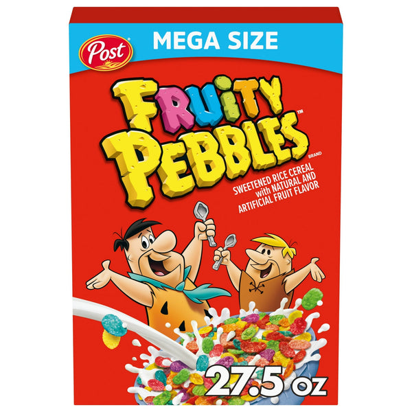 POST FRUITY PEBBLES CRISPY RICE CEREAL 2 PACK
