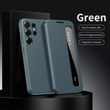 Smart App Edge Window Phone Case A17 Flip Leather Protective Cover