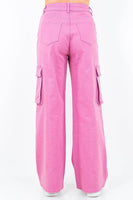 American Bazi Full Size Drawstring Wide Leg Cargo Pants Plus Size