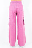 American Bazi Full Size Drawstring Wide Leg Cargo Pants Plus Size