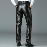 Springautumn Lightweight Cold-resistant  Straight-leg Plus-size Pants For Menwaterproof Windproof And Lined With Fleece