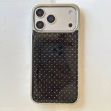 Polka Dot Pattern Silver Plated Phone Case