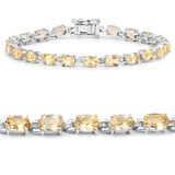 9.03 Carat Genuine Citrine .925 Sterling Silver Bracelet