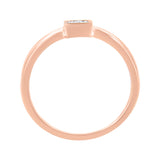14K Rose Gold Plated .925 Sterling Silver 1/20 cttw Miracle Set Diamond Promise Ring (J-K Color, I1-I2 Clarity) - Size 6