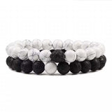 Natural Volcanic Stone White Pine Red Pine Tiger Eye Beaded Set