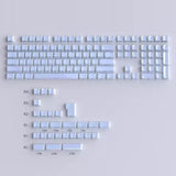 Crystal Jelly Side-engraved Keycaps For A 136-key Compact Full-size Keyboard