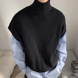 Autumn Top Laid-back Style Loose-fitting Short Knit Sweater For Men