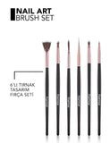 Flormar 6-Piece Nail Art Brush Set for Precision Designs