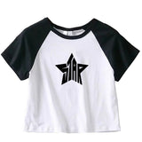 Women's Fashionable And Unique Pentagram Midriff-baring T-shirt