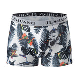 4-Pack Mens Fashionable Boxer Briefs With Floral Print