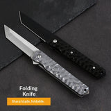 High-hardness Stainless Steel Portable Folding Knife With An Aluminum Handle