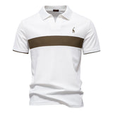Deer Embroidered POLO Men's Lapel Short-sleeved T-shirt