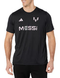 adidas Mens Messi Wordmark Short Sleeve T-Shirt Core Black