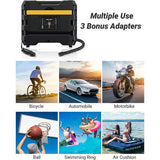 A6 Car Tire Inflator 12V DC Air Compressor Portable Multifunctional Tire Pump 3 LED Lights