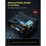 A6 Car Tire Inflator 12V DC Air Compressor Portable Multifunctional Tire Pump 3 LED Lights