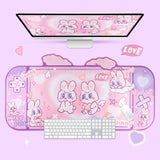 Original Fluffy Rabbit Oversized Mouse Pad Special-shaped Large Table Mat
