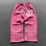 Mens Sporty Lace-up Casual Pants