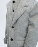 Short-pile Faux Two-piece Wool Coat Long Alpaca-blend Trench Coat