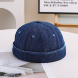 Monochromatic Light Board Washed To Create An Old-fashioned, Retro And Casual Look. Straw Hat With No Brim, Suitable For Daily Outings, Shopping And Outdoor Activities.