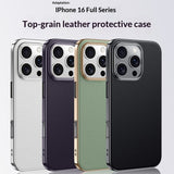 Versatile, High-end Metal-lens Leather Phone Case