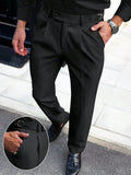 Mens American-style Straight-leg Business-casual Trousers
