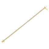 14K Yellow Gold Plated .925 Sterling Silver 3.0 Cttw Miracle-Set Diamond Tennis Bracelet (L-M Color, I2-I3 Clarity) - 7.25"