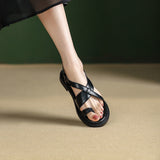 2023 Women's Comfy Flat Leather Roman Sandals