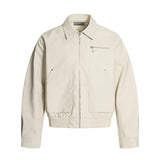 Retro Washed Distressed Leather Loose-Fit Casual All-Match Lapel Jacket Top