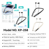 KP-258 Best-selling Neckband Bluetooth Earphones Magnetic Digital Display In-Ear Low Latency Long Battery Life High Sound Quality Direct From Export Manufacturer