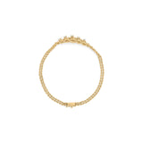 10K Yellow Gold 1/4 Cttw Round-Cut Diamond Basket Weave Rope Chain Style 7" Bracelet (H-I Color, I1-I2 Clarity)
